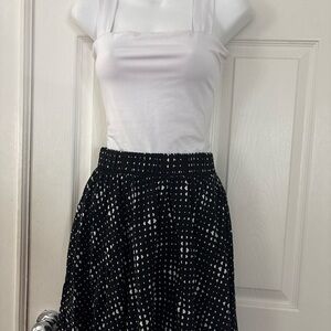 Torrid Black & White Heart Skirt